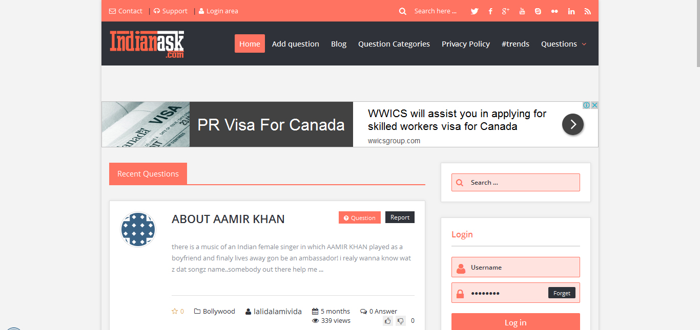 Indian Ask by Hidden Web Solutions